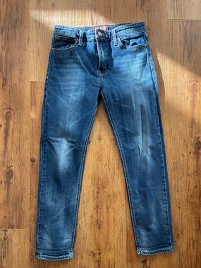 Lucky Brand Men's Skinny Jeans in Distressed Blue Denim
